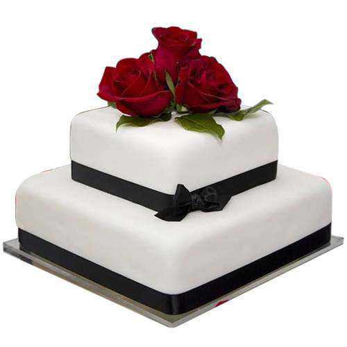Sumptuous 2 Tier Wedding Cake