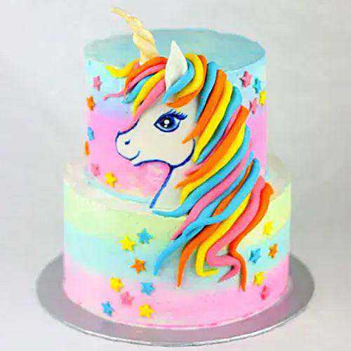 Exquisite 2 Tier Unicorn Cake for Youngster