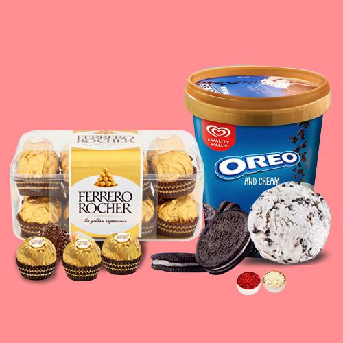 Delectable Kwality Walls Oreo Ice Cream n Ferrero Rocher