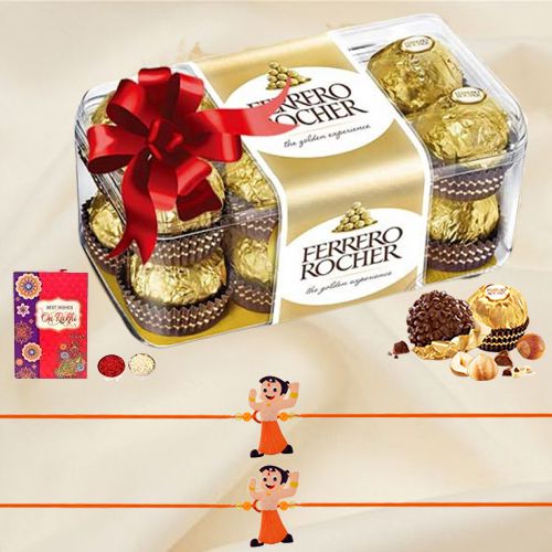 Ferrero Rocher with 2 Kids Rakhi