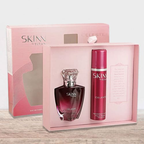 Exclusive Skinn Celeste Coffret Set of Perfume N Deo for Men N Women