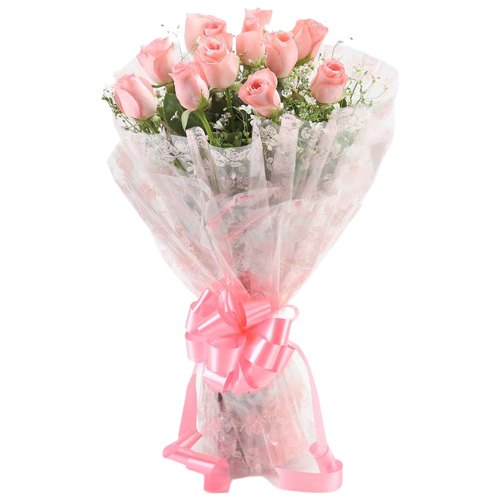 Gift of Pink Roses Bunch