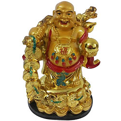 Charming Laughing Buddha with Best Wishes