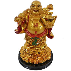 Extravagant Chinese Laughing Buddha with Traditional Look