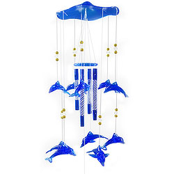 Adorable Blue Dolphins Wind Chime