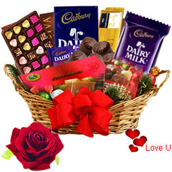Delightful Gift Hamper Basket with Various Products