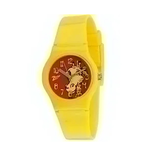 Fancy Animal Printed Yellow Coloured Kids Watch Brought to You by Titan Zoop