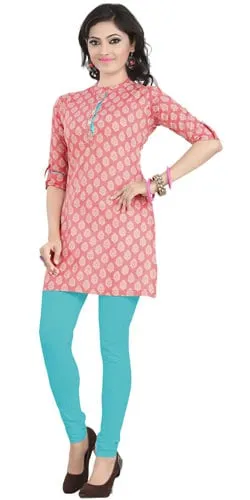 Beautifully Designed Pink Coloured Cambric Cotton Printed Kurti