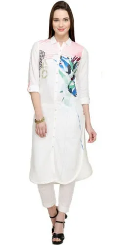 Exotic White Kurti by 'W'