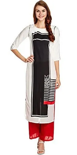 Classy Black and White Kurta by W