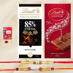 Lovely Rakhi Pair with Lindt Lindor