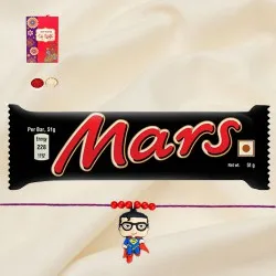 Choco Mars n SuperMan Kids Mast Rakhi