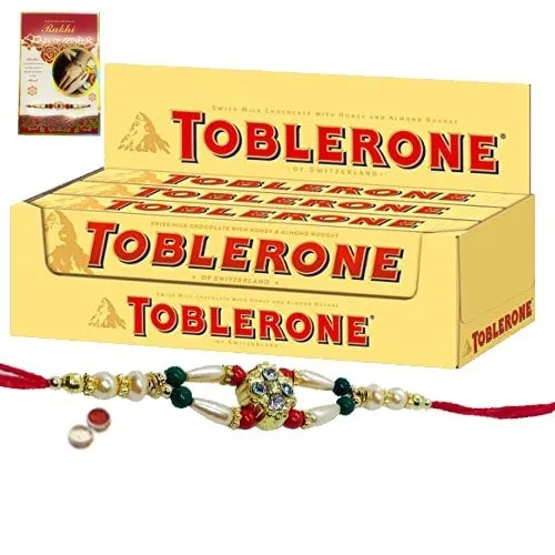 Delightful Toblerone with Free Nice Rakhi Roli  Tilak and Chawal