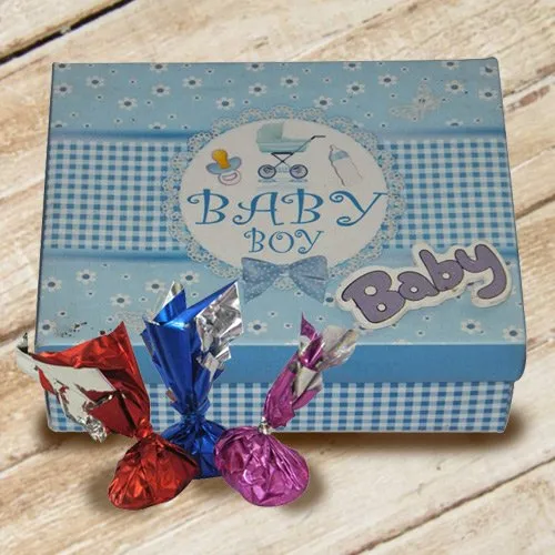 Delectable Homemade Chocolates Box for Baby Boy