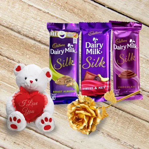 Exquisite Chocolate N Teddy Delight Hamper