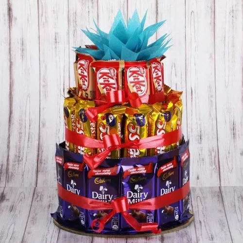 Marvellous 3 tier Arrangement of Assorted Chocolates