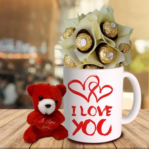 Love You Choco Teddy Hamper