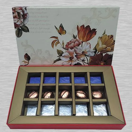 Pleasurable Box of Dry Fruit Filled Handmade Chocolates