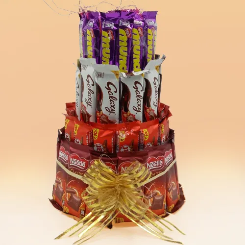 Wonderful 4 Tier Assorted Chocolates Arrangement