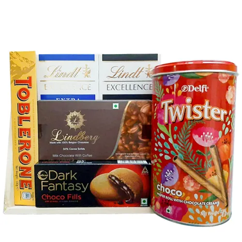 Luxury Gift Basket of Imported Chocolates