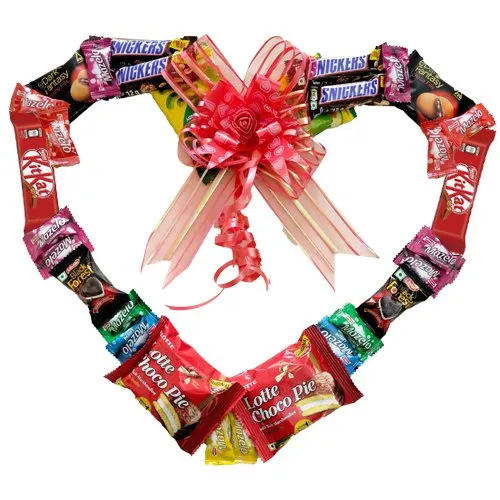 Special Chocolate Heart Wreath