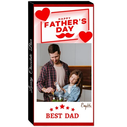Lovely Fathers Day Theme Personalized Best Dad Chocolate Bar