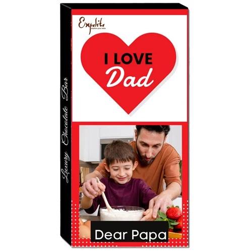 Flavorful Personalized I Love You Dad Chocolate Bar