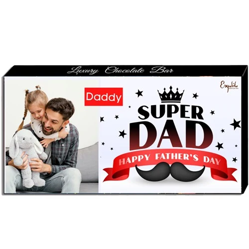 Fathers Day Special  Personalized Super Dad Chocolate