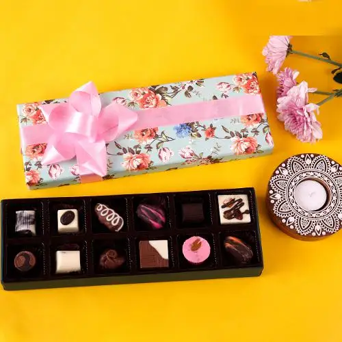 Variety Of 12 Delectable Chocolates
