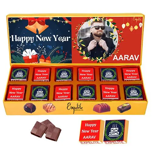 Flavourful X Mas Personalized Chocolates Gift Box