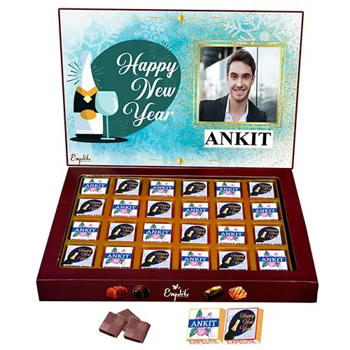Flavoured Personalized New Year Chocolates Box
