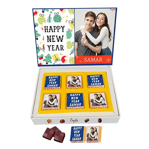 Tempting Christmas Personalize Chocolates Box