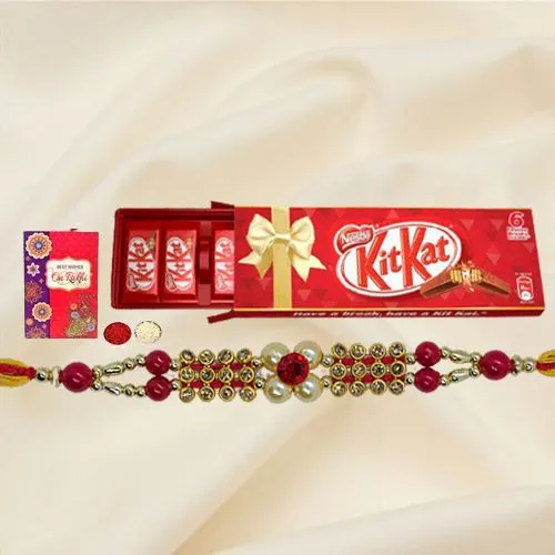 Kitkat Family Pack Chocolate Box (6 bar) with Rakhi