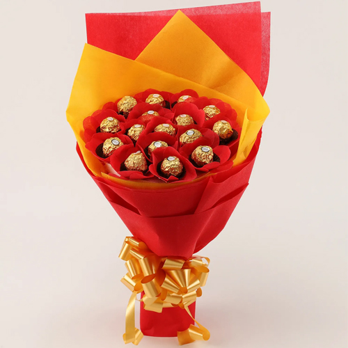 Wonderful 16 pcs Ferrero Rocher Chocolate Bouquet