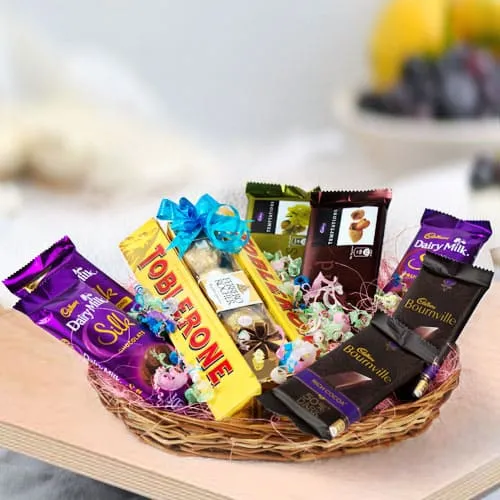 Tempting Assorted Chocolates Basket