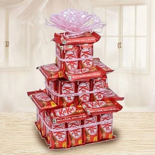 Marvelous 3 Tier Arrangement of Nestle Kitkat