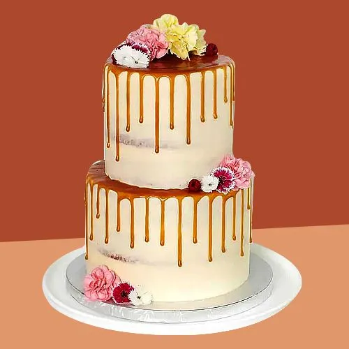 Exotic Butter Scotch 2 Tier Cake