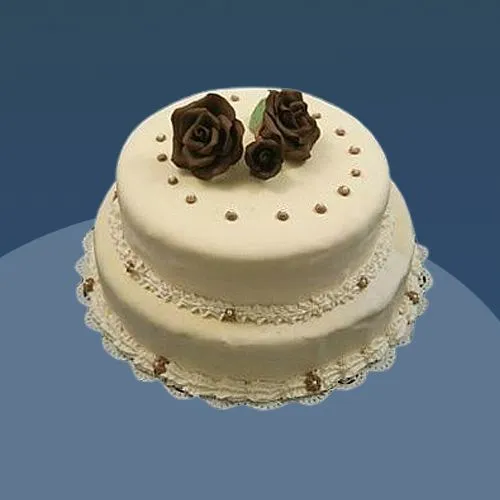 Scrumptious 2 Tier Vanilla Cake