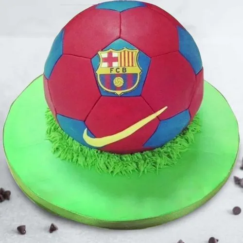 Amazing FCB Football Theme Chocolate Cake