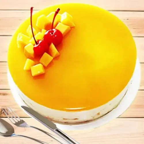 Tasty King of Summer Mango Cherry Cake