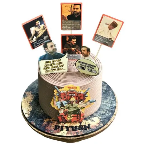 Tempting Customizable Kaleen Bhai Theme Cake