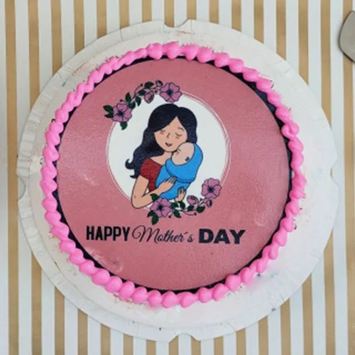 Pampering Happy Mothers Day Photo Cake