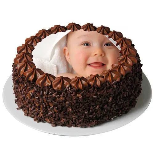 Delectable Chocolate Photo Cake