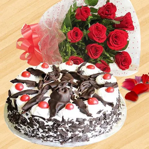 Black Forest Cake with Roses Merger