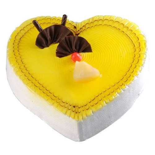Amazing Heart Shaped Pineapple Cake