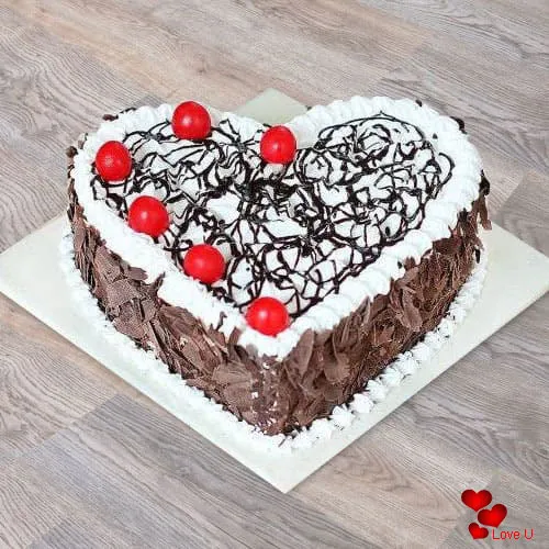 Heart Shape Black Forest Cake