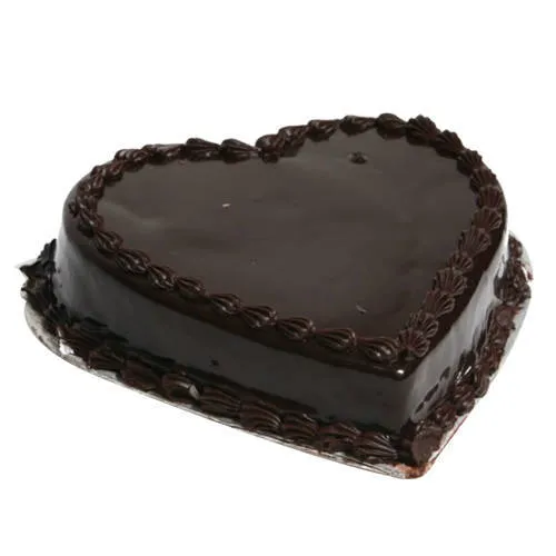 Amazing Choco Truffle Cake in Heart Shape