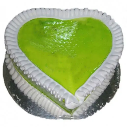 Enticing Heart Shaped Kiwi Cake