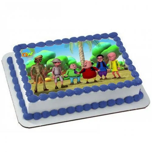 Delicious Motu Patlu Photo Cake for Kids
