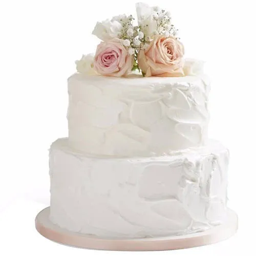 Enticing 2 Tier Wedding Cake